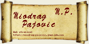 Miodrag Pajović vizit kartica
